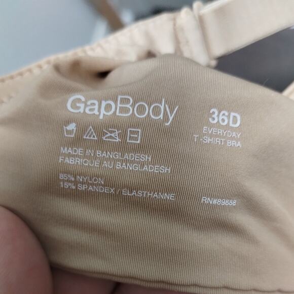 Gap Body NWT Size 36D (XL) Beige Everyday Multiway Underwire Padded Bra - Picture 4 of 9